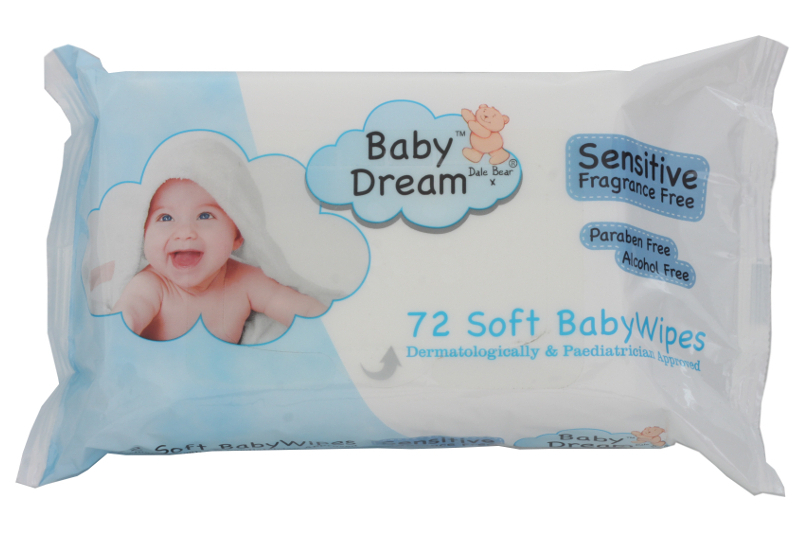 Baby Dream Fragrance Free Baby Wet Wipes, John Dale Ltd
